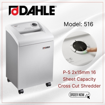 Dahle 516 P-5 2x15mm 16 Sheet Capacity Cross Cut Shredder