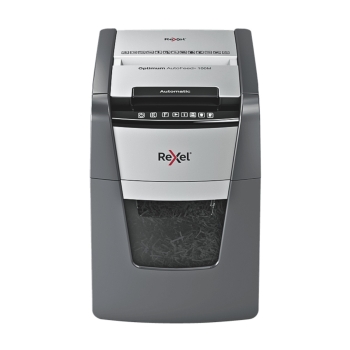 Rexel Optimum Auto+100X 100 Sheet 80 gsm P-4 Jam-Free Auto Reverse Function Cross-Cut Shredder